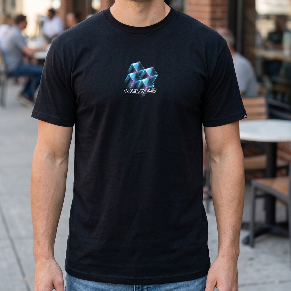 Vans Building The Future Graphic Tee Black Short Sleeve Skateboard T-Shirt M